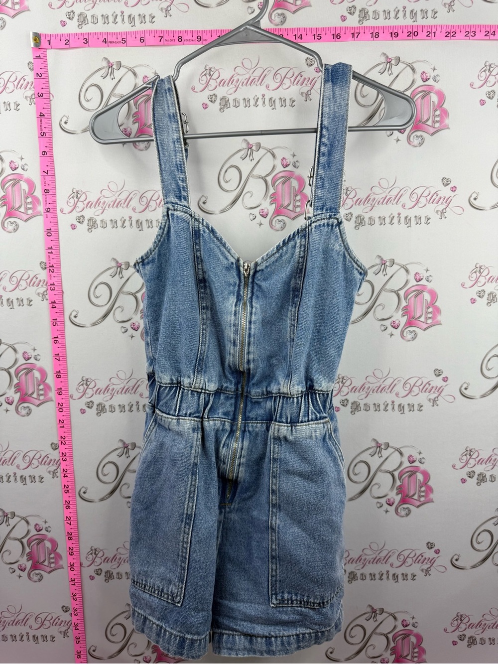 &Jeans since 1841 romper jumper shorts Light Blue Denim Zip-Front Romper
